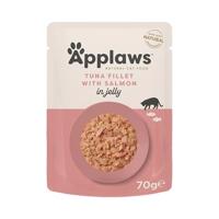 Applaws 718385/2710 kattenzakje tonijn met zalm in gelei (16 x 70 g),Meerkleurig