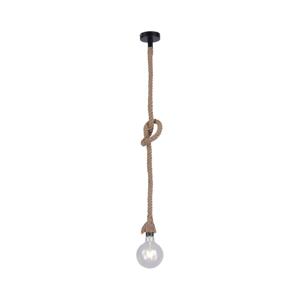 Just Light Hang touwlamp Rope zwart met bruin 15481-18