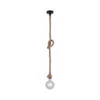 Just Light Hang touwlamp Rope zwart met bruin 15481-18 - thumbnail