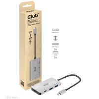 CLUB3D USB Gen2 Type-C Universele Hub naar 1x Type-C 10G ports 1x Type C data en 100 WATT opladen en 2x USB Type-A 10G ports - thumbnail