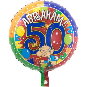 50 Jaar Abraham Knalfeest folieballon - 43cm