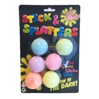 Sticky Stretch Ballen Glow in the Dark, 6st - thumbnail