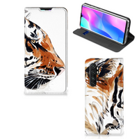 Bookcase Xiaomi Mi Note 10 Lite Watercolor Tiger - thumbnail