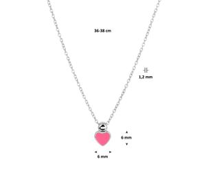 TFT Zilveren Ketting Hart 1,2 mm x 36-38 cm