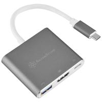 Silverstone SST-EP08C laptop dock & poortreplicator USB 3.2 Gen 1 (3.1 Gen 1) Type-C Houtskool