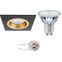 Philips - Led Spot Set - Master 927 36d Vle - Pragmi Rodos Pro - Gu10 Fitting - Dimtone Dimbaar - Inbouw Vierkant - Mat