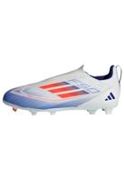 adidas F50 League Laceless Football Laarzen Firm Ground, voetbalschoenen voor compact terrein, uniseks, voor kinderen en jongens, Ftwr White Solar Red Lucid Blue, 33 EU