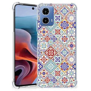 Motorola Moto G34 Anti-Shock Hoesje Tiles Color