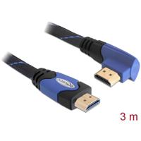 Delock 82957 HDMI-kabel HDMI Aansluitkabel HDMI-A-stekker, HDMI-A-stekker 3.00 m Zwart 4K UHD, Vergulde steekcontacten - thumbnail