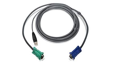 iogear G2L5203U KVM-kabel, 3 m, zwart, VGA, USB A, stekker/stekker, 213 x 241 x 190 mm