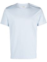 SANDRO crew-neck cotton T-shirt - Bleu - thumbnail