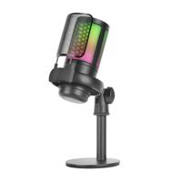 Mars Gaming MMIC-SE, Professionele ARGB Studiomicrofoon, Ultra High Definition ADC 196kHz 24-bit, Antischokbevestiging + Popfilter van Metaalgaas, Volumeregeling en Demping, Zwart