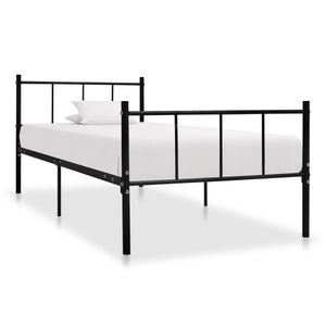 Bedframe metaal zwart 90x200 cm