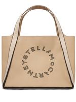 Stella McCartney sac à main en toile à logo brodé - Tons neutres