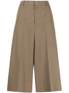 Céline Pre-Owned pantalon ample court à carreaux pre-owned (2019) - Marron