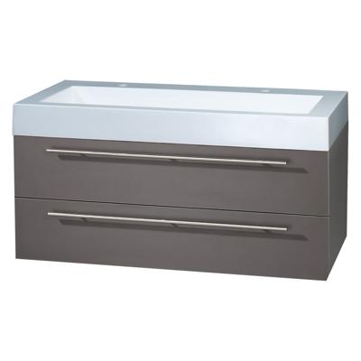 Differnz Force badkamermeubel 100cm 2 kraangaten antraciet Differnz Force badkamermeubel 100cm 2 kraangaten antraciet