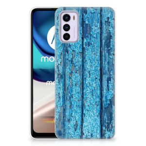 Motorola Moto G42 Bumper Hoesje Wood Blue