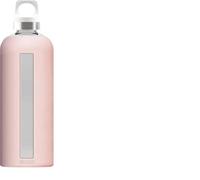 SIGG Star Blush Drinkfles, 0,85 l, vrij van schadelijke stoffen, lekvrije drinkfles, hittebestendige drinkfles van glas met siliconen hoes