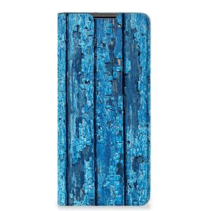 Motorola Edge 30 Pro Book Wallet Case Wood Blue