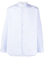 Brioni chemise rayée à manches longues - Bleu