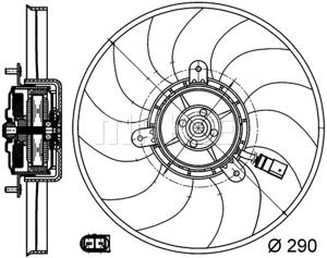 Koelventilatorwiel MAHLE, Diameter (mm)295mm, u.a. für VW, Audi, Seat, Skoda