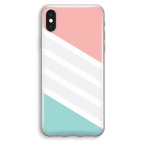 Strepen pastel: iPhone XS Max Transparant Hoesje