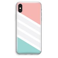 Strepen pastel: iPhone XS Max Transparant Hoesje - thumbnail