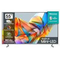 Hisense 55S7NQ 139 cm (55 inch) canvas TV, 4K QLED, Wide Color Gamut, Dolby Vision IQ, 144 Hz, DVB-T2/T/C/S2/S Tuner, Wifi, HDMI 2.1, HLG, HDR10/HDR10+ Adaptive, VIDAA, Alexa Built-in, filmmakermodus