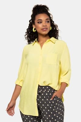 Ulla Popken Blouse, afgeronde zoom, borstzakje - Grote Maten