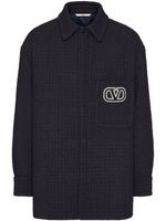 Valentino Garavani surchemise VLogo Signature en tweed - Noir