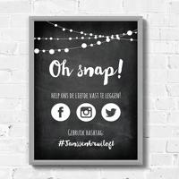 Poster hashtag festival krijtbord