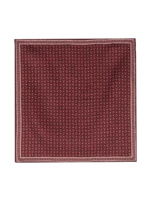 Brunello Cucinelli carré de poche en soie à design réversible - Rouge