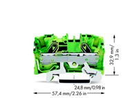 WAGO 2006-1207 Aardingsklem 7.50 mm Spanveer Toewijzing: Terre Groen, Geel 1 stuk(s) - thumbnail