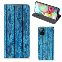 Samsung Galaxy A71 Book Wallet Case Wood Blue