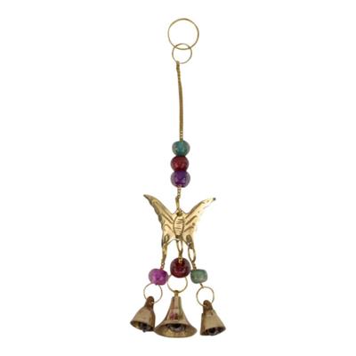 Koperen Mini Vlinder Hanger van Geelkoper en Sawahasa Koperen Mini Vlinder Hanger van Geelkoper en Sawahasa