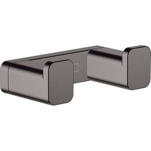 Hansgrohe Addstoris handdoekhaak dubbel brushed black chroom 41755340