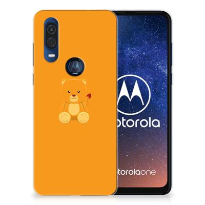 Motorola One Vision Telefoonhoesje met Naam Baby Beer Motorola One Vision Telefoonhoesje met Naam Baby Beer