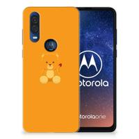 Motorola One Vision Telefoonhoesje met Naam Baby Beer