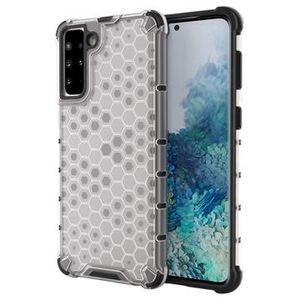 Honeycomb Armored Samsung Galaxy S22 5G Hybrid Case - Doorzichtig