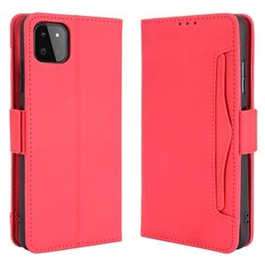 Cardholder Series Samsung Galaxy A22 5G, Galaxy F42 5G Wallet Case - Rood