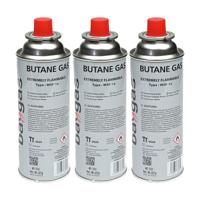 Aansteker gas/butaan gasfles - 3x - 250 ml - voor kooktoestellen/aanstekers - thumbnail