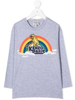 Kenzo Kids t-shirt imprimé à manches longues - Gris - thumbnail