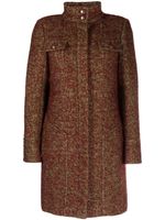 CHANEL Pre-Owned manteau en fil bouclé à col montant - Rouge - thumbnail