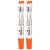 2x stuks oranje textielstift met dikke punt - thumbnail