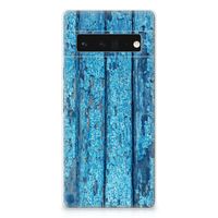 Google Pixel 6 Pro Bumper Hoesje Wood Blue - thumbnail