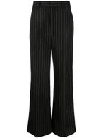 Lauren Ralph Lauren pantalon ample Kaitlen à fines rayures - Noir - thumbnail