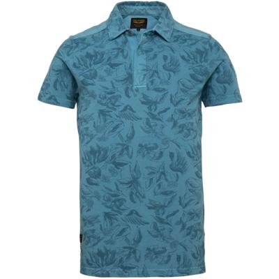 Short sleeve polo light pique pigm blue moon