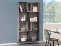 Boekenkast ECLAT 10 vakken asgrijs/grijs eikenhout