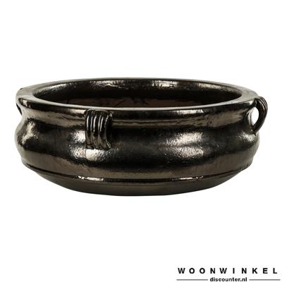 Cong Bronze ceramic bowl on foot round M
