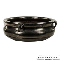 Cong Bronze ceramic bowl on foot round M